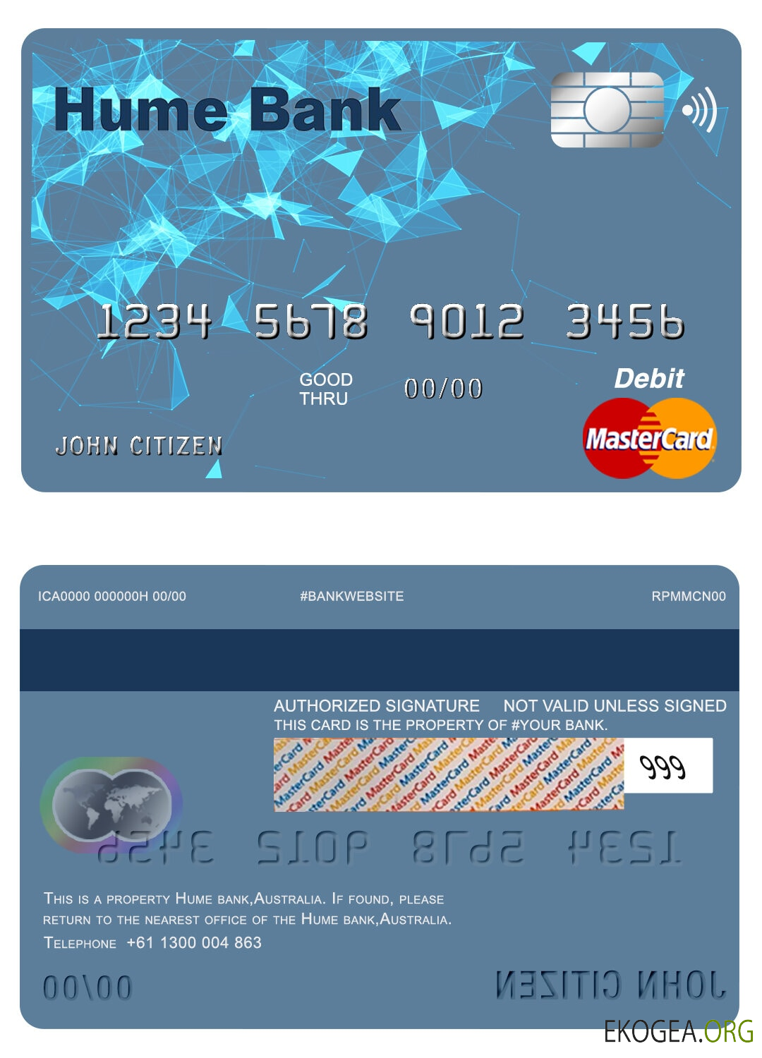 Mastercard de la banque Hume en Australie